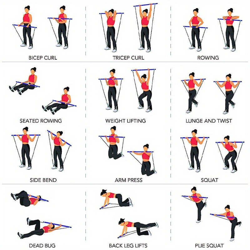 Multifunctional Pilates Bar – Full-Body Resistance Trainer