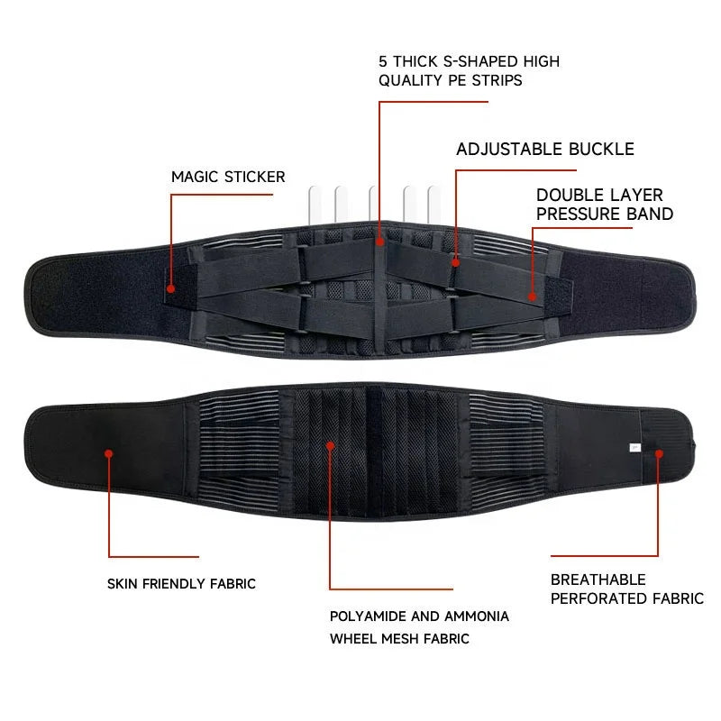 Adjustable Back Brace – Lumbar Support for Pain Relief