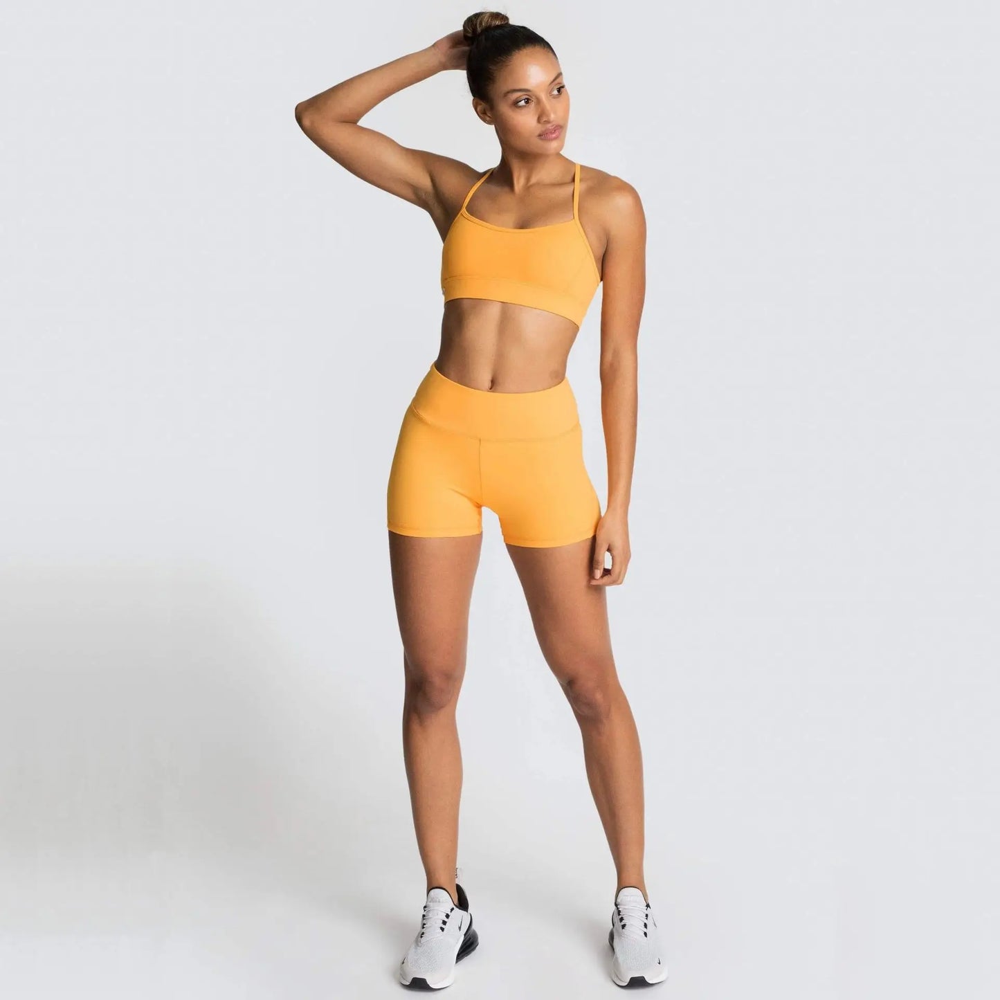 Women’s Yoga Set – Seamless Bra + Shorts Workout Outfit