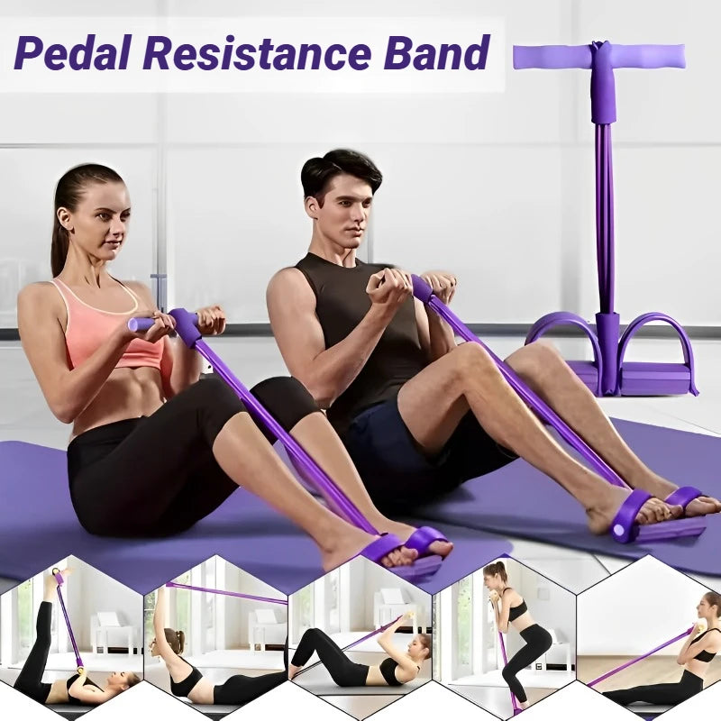 Four-Tube Pedal Tensioner – Multi-Functional Home Fitness