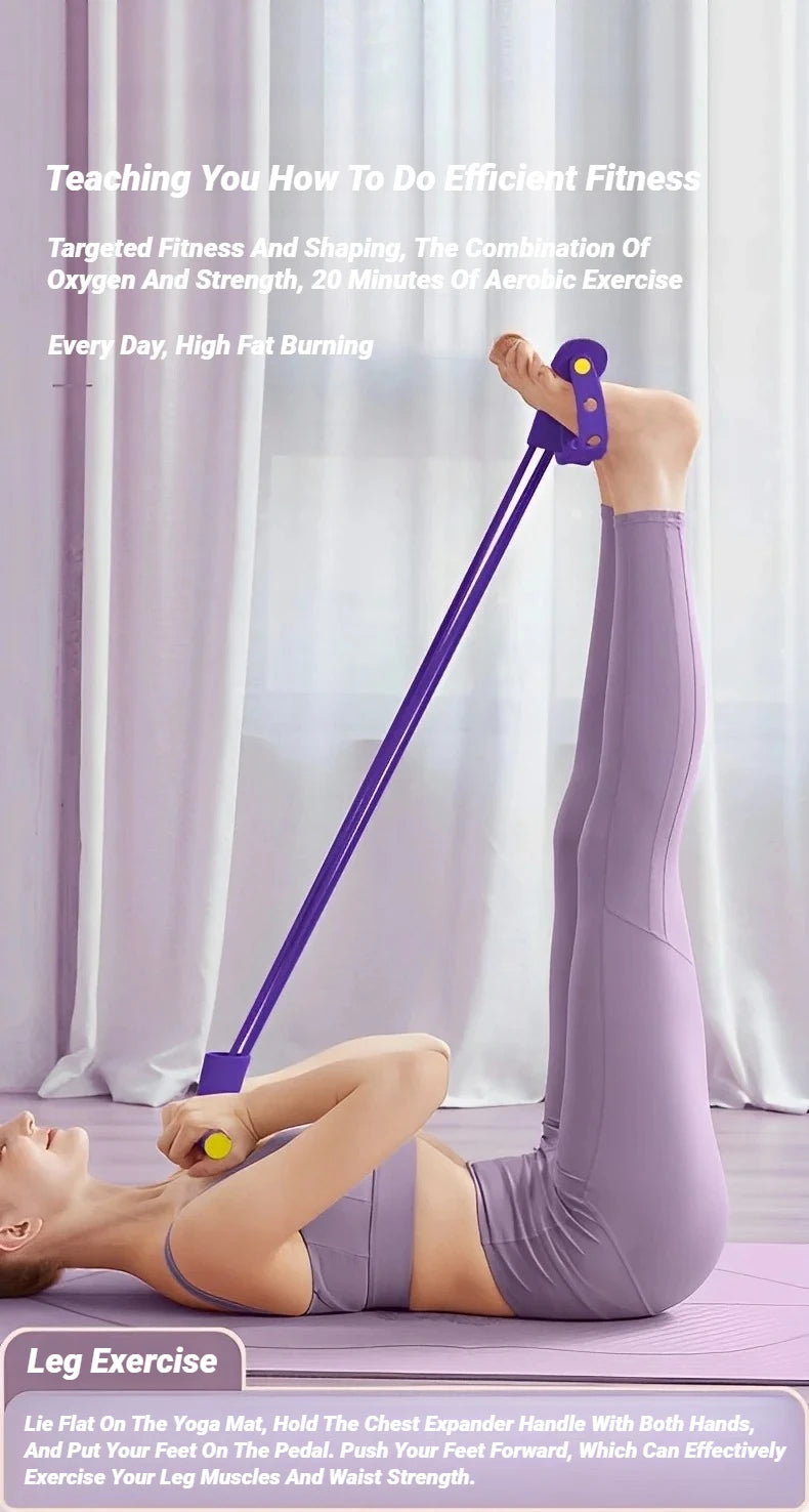 Four-Tube Pedal Tensioner – Multi-Functional Home Fitness