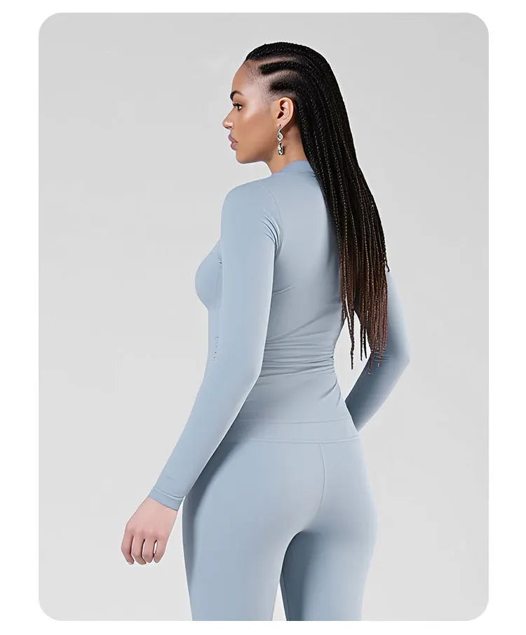 Slim-Fit Yoga Jacket – Waist-Defining Workout Outerwear