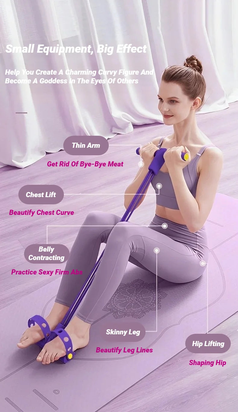 Four-Tube Pedal Tensioner – Multi-Functional Home Fitness