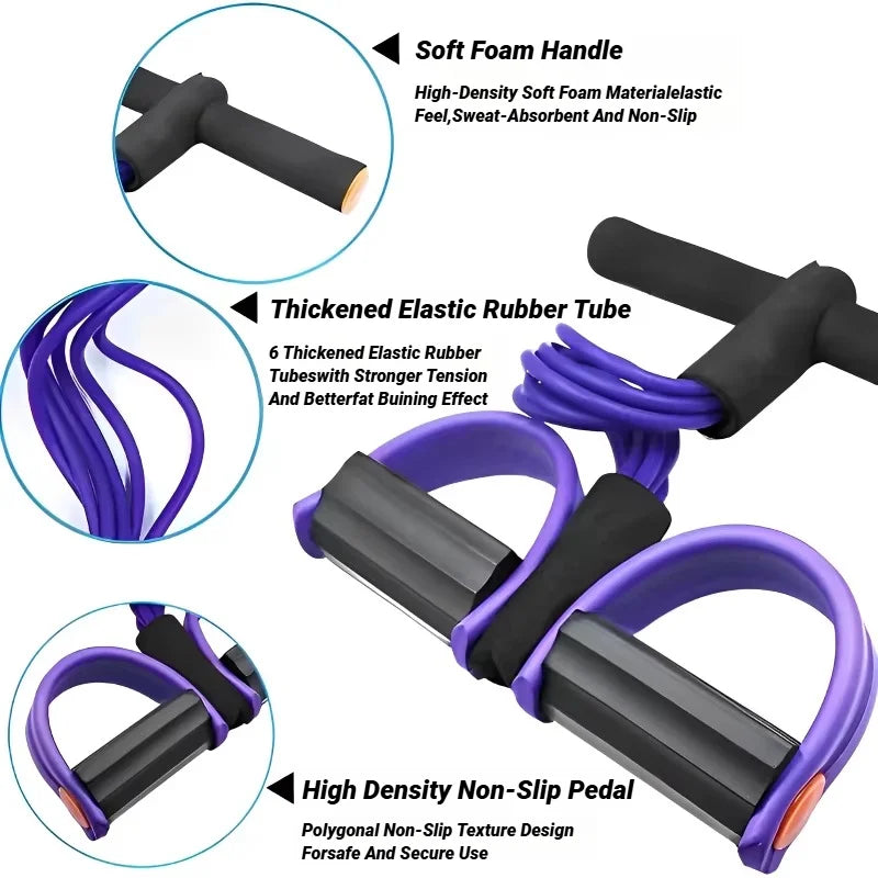 Four-Tube Pedal Tensioner – Multi-Functional Home Fitness