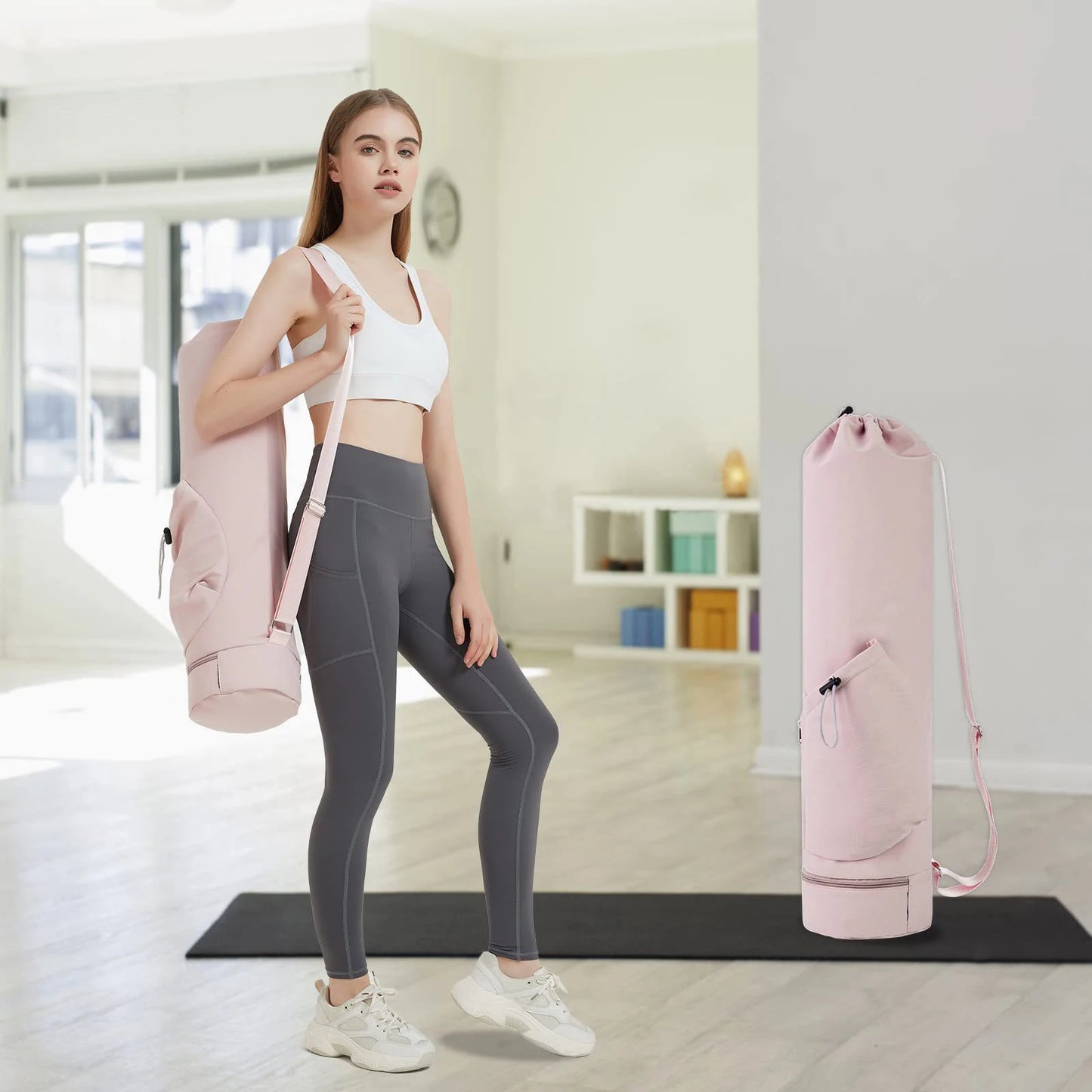 Yoga Mat Bag – Shoulder Strap with Water & Wet Pocket