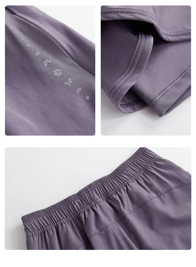 Women’s Summer Yoga Shorts – Quick-Dry 2-in-1 Fitness Pants