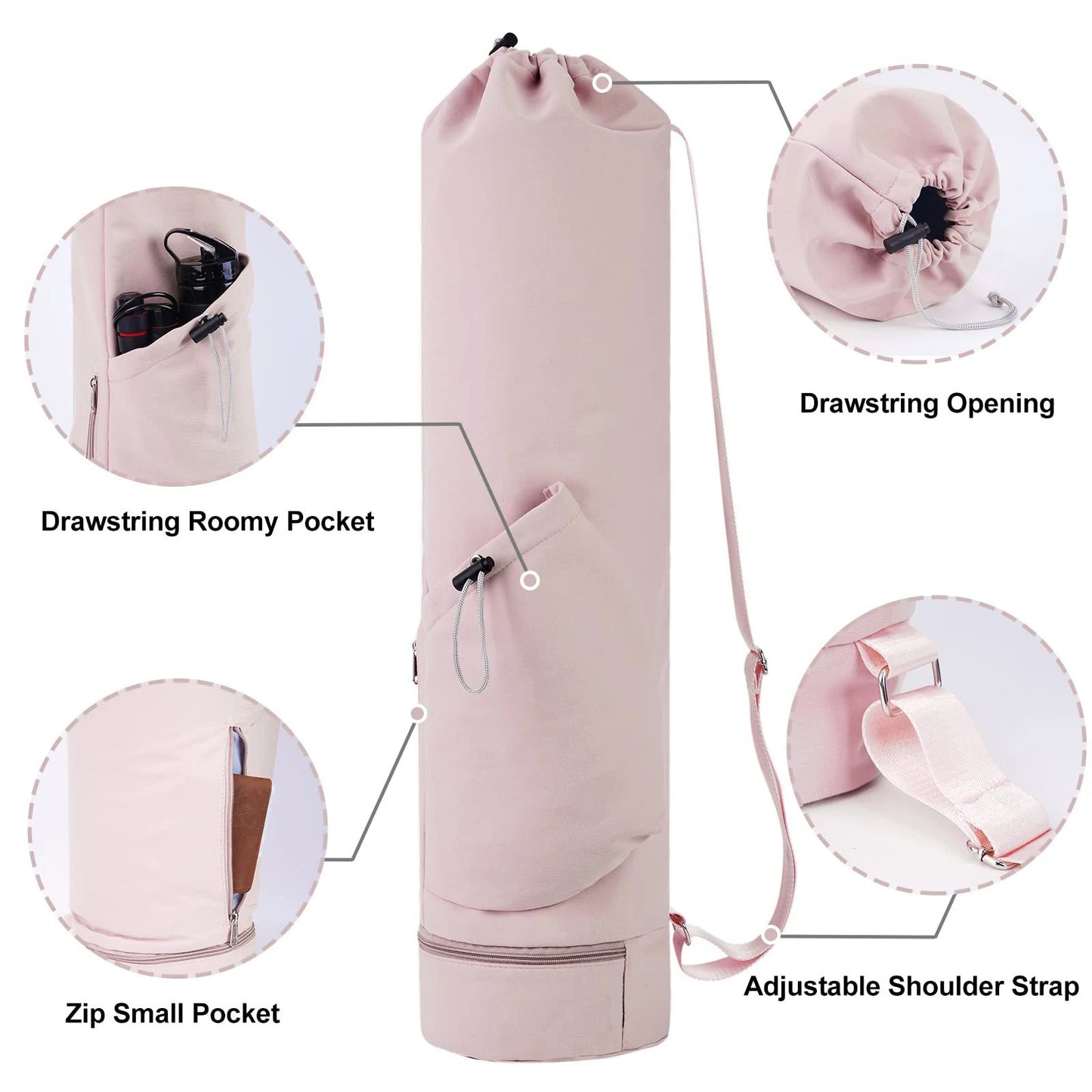 Yoga Mat Bag – Shoulder Strap with Water & Wet Pocket