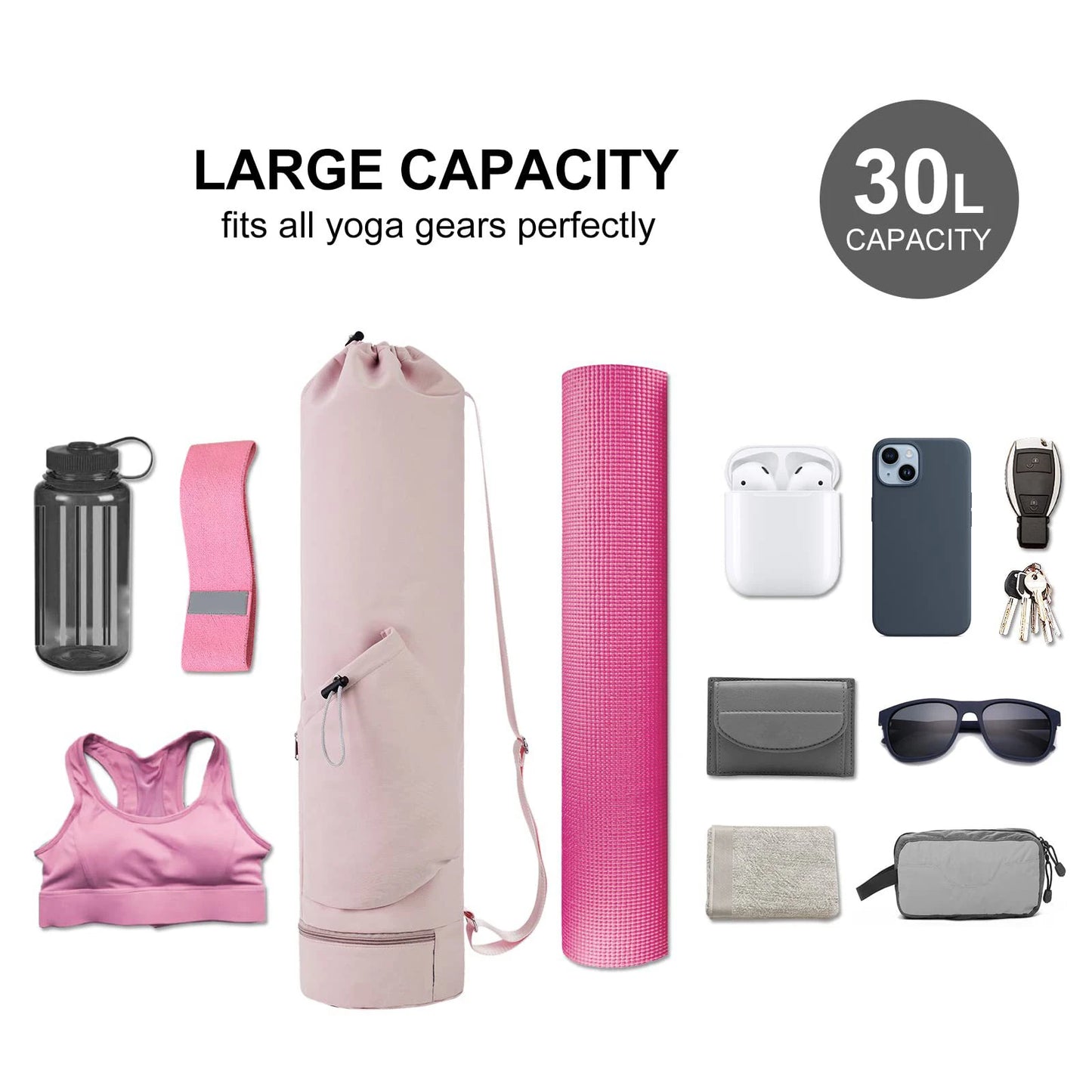 Yoga Mat Bag – Shoulder Strap with Water & Wet Pocket