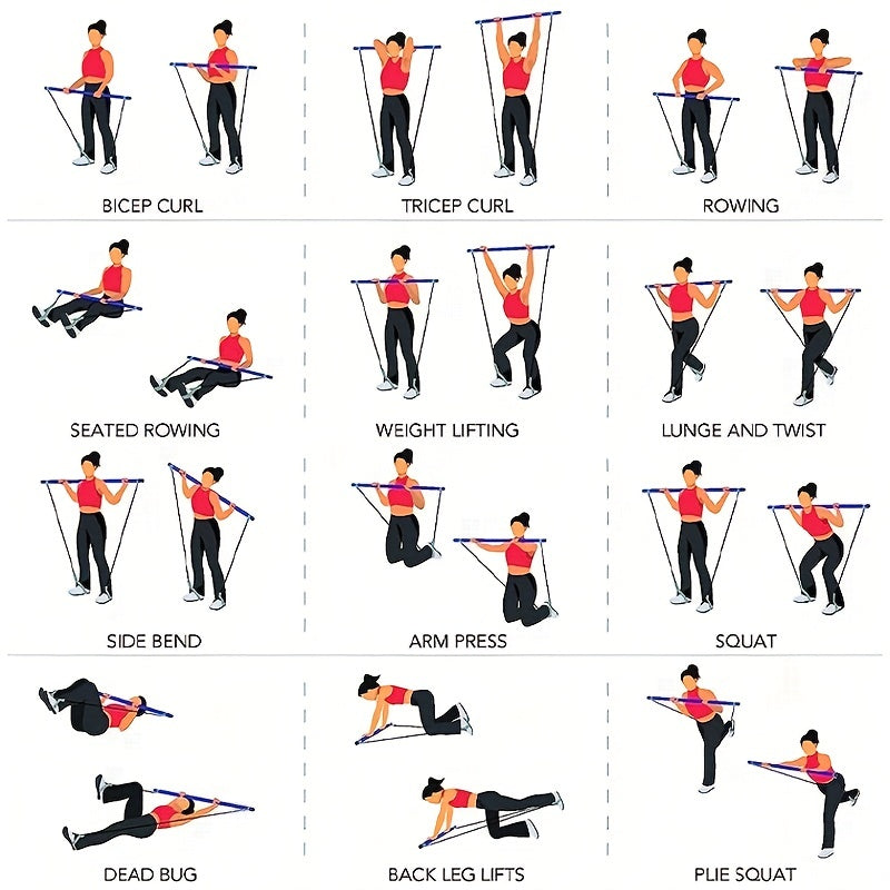 Multifunctional Pilates Bar – Full-Body Resistance Trainer