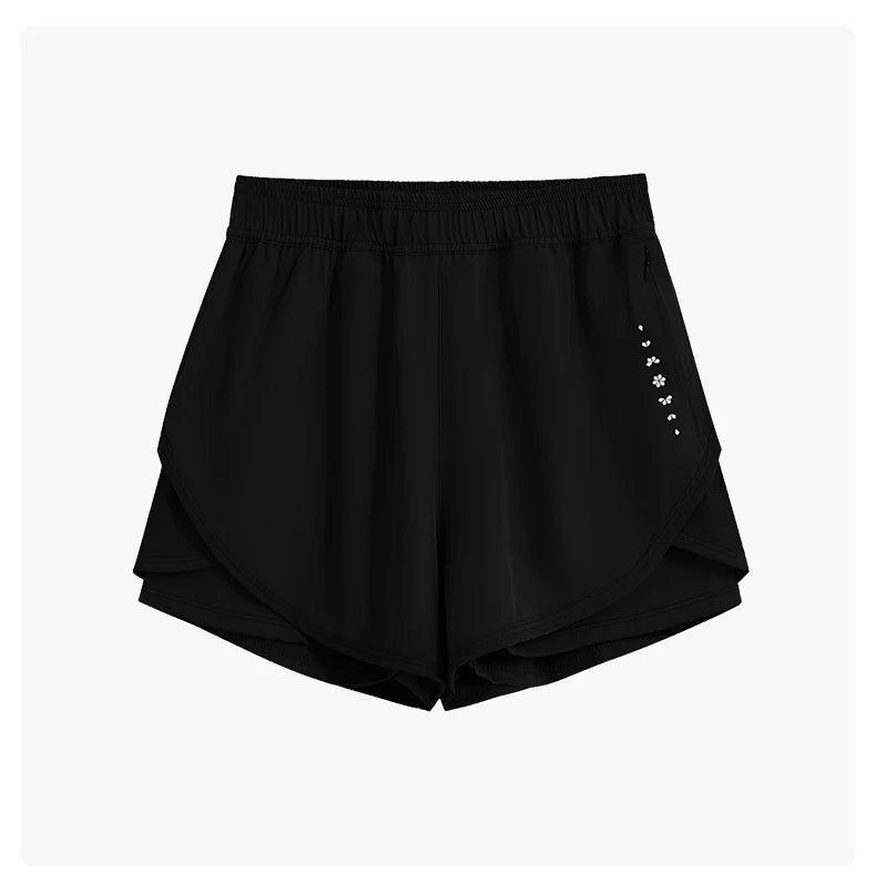 Women’s Summer Yoga Shorts – Quick-Dry 2-in-1 Fitness Pants
